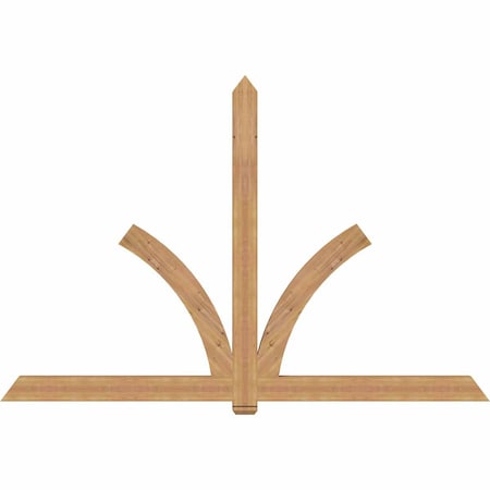 Ekena Millwork Redmond Timber Gable Bracket, Western Red Cedar, 108"W x 72"H x 3 1/2"D x 5 1/2"F, 16/12 Pitch GBW108X72X0406RED00SWR
